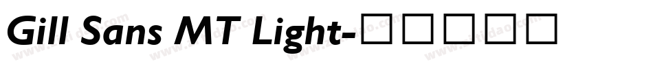 Gill Sans MT Light字体转换